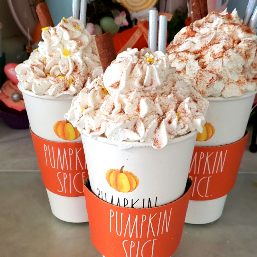 Rae Dunn Handmade faux whipped pumpkin spice latte
